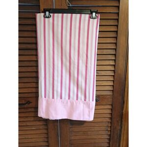 Vintage‎ Fashion Manor Penn Prest Double Full Flat Sheet Pink Stripe Muslin